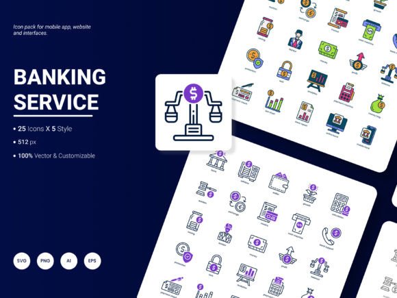 A Balanced Evaluation of Banking Service Icon Sets for Modern Design Projects