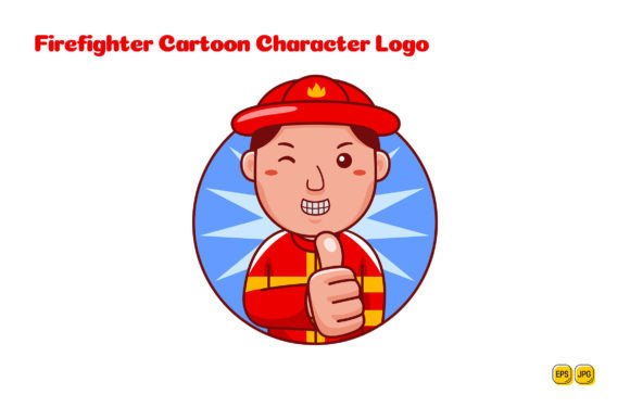 Firefighter Cartoon Character Logo 01: The Versatile Visual Asset for Modern Creators