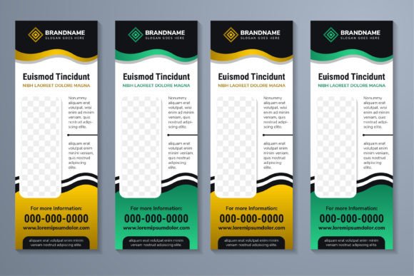 Modern Visual Impact: The Abstract Wave Vertical Banner Template