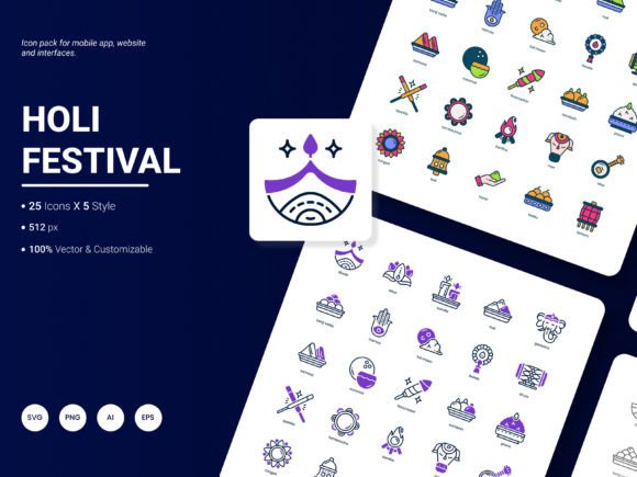 The Holi Festival Icon Pack: A Modern Tool for Colorful Communication